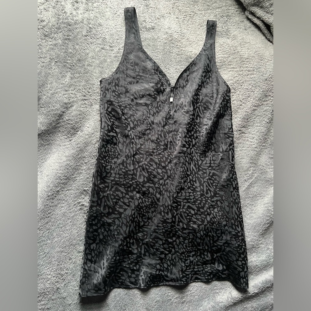 Black Leopard print sleepwear, size medium.